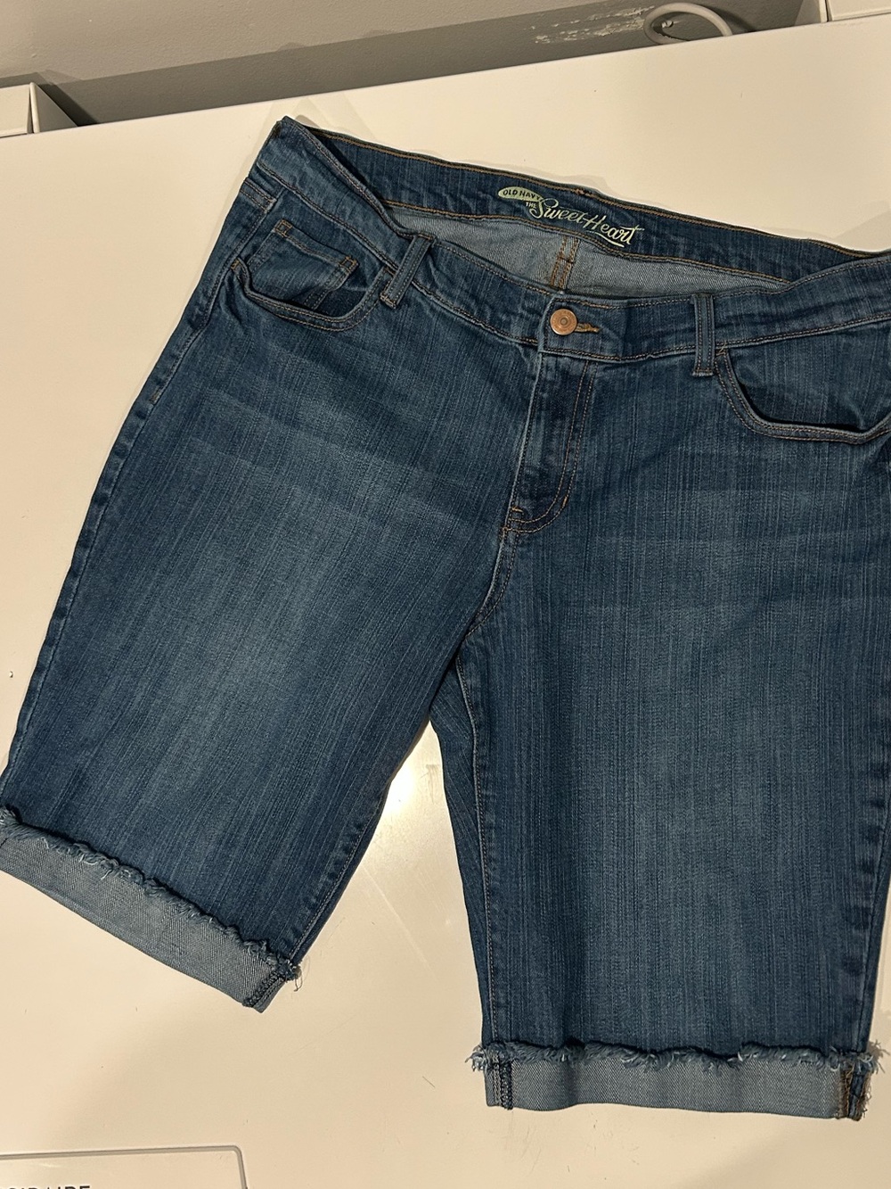 Old Navy “the Sweetheart” Medium Wash Bermuda Shorts